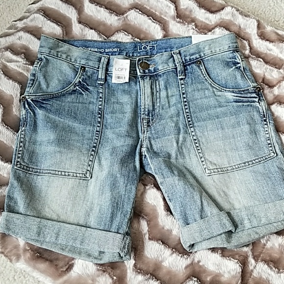 LOFT Pants - NWT Ann Taylor LOFT denim boyfriend shorts 00